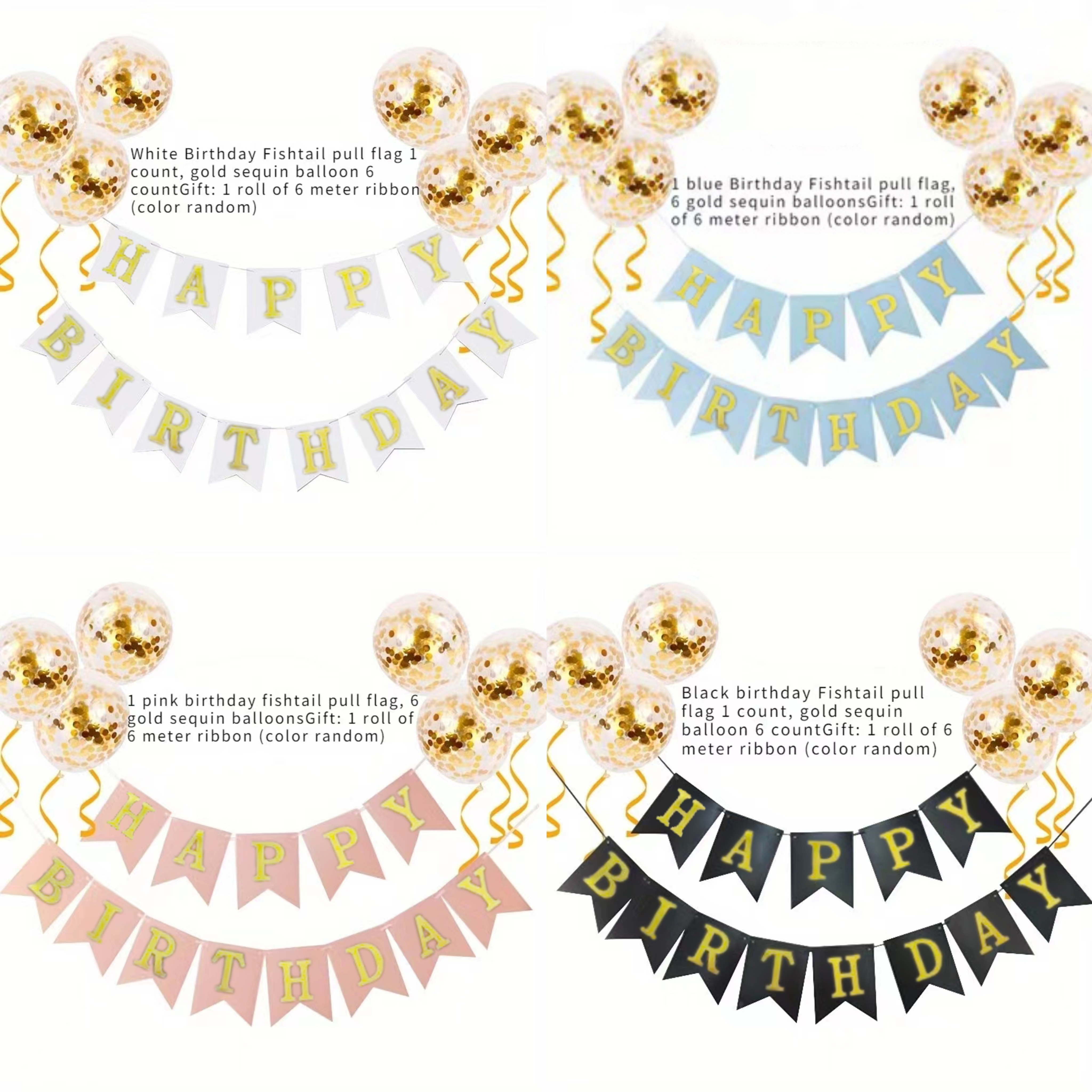 Glitter Balloons Tassels Set Perfect Birthday Parties Baby - Temu