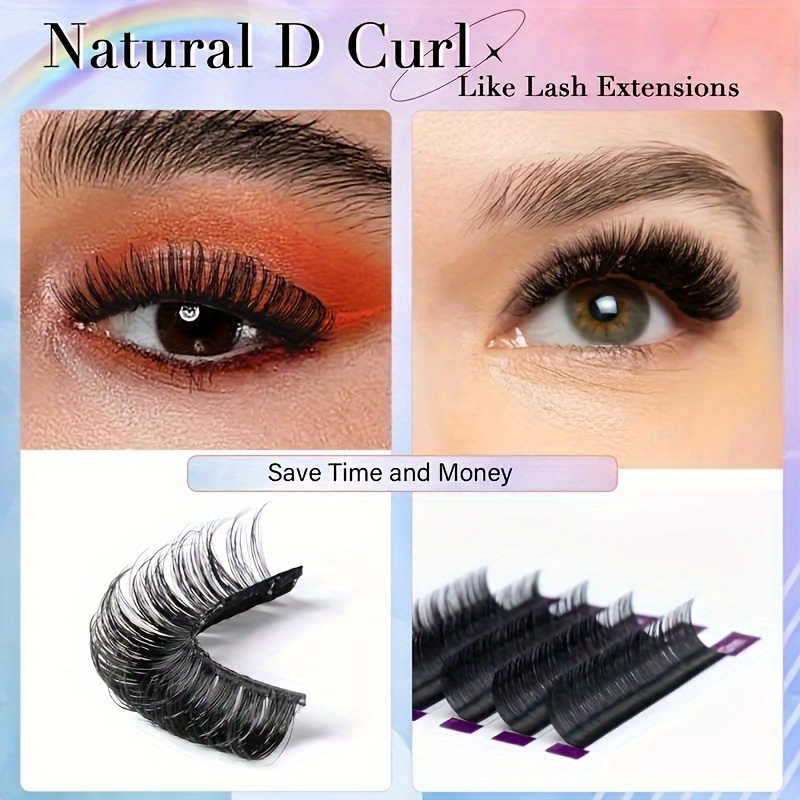 10 Pairs Natural Wispy Cat Eyelashes 3D Strip Short Volume False Eyelashes