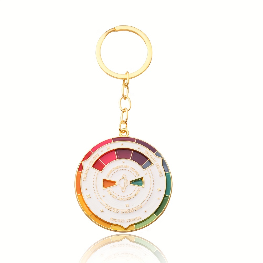 1 Rotatable Color Matching Turntable Keychain To Matching Problems Creative Pendant