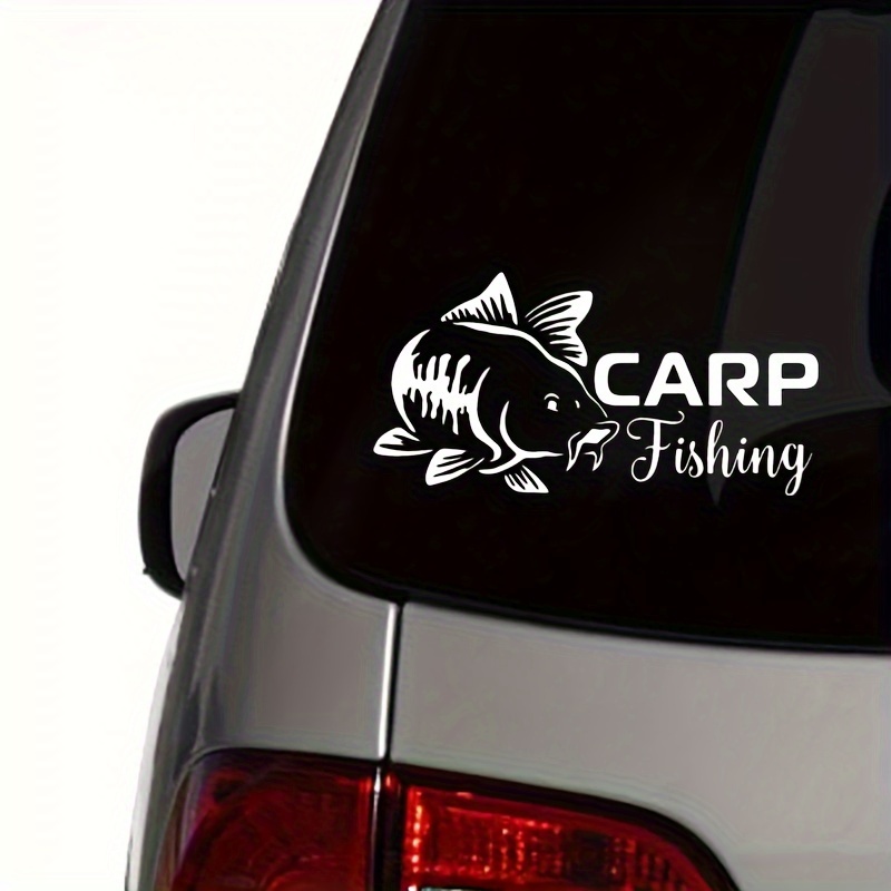 7.87X3.94inch Vinyl Decal Carp Fishing Car Sticker Reflective Waterproof  Car Decor