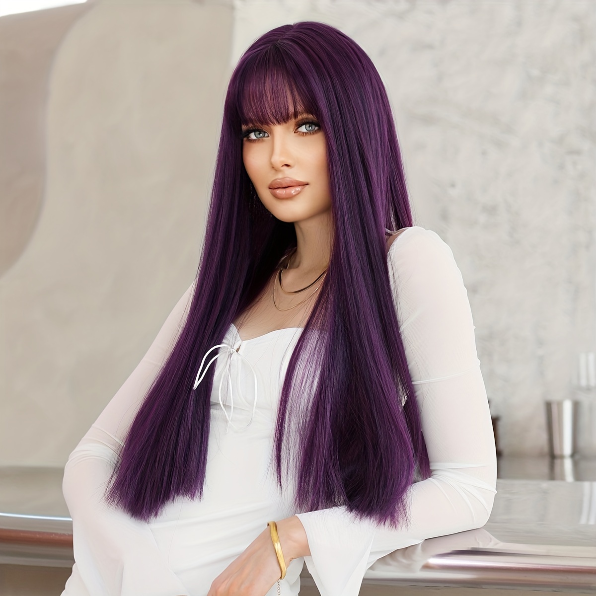 High quality deals purple wig