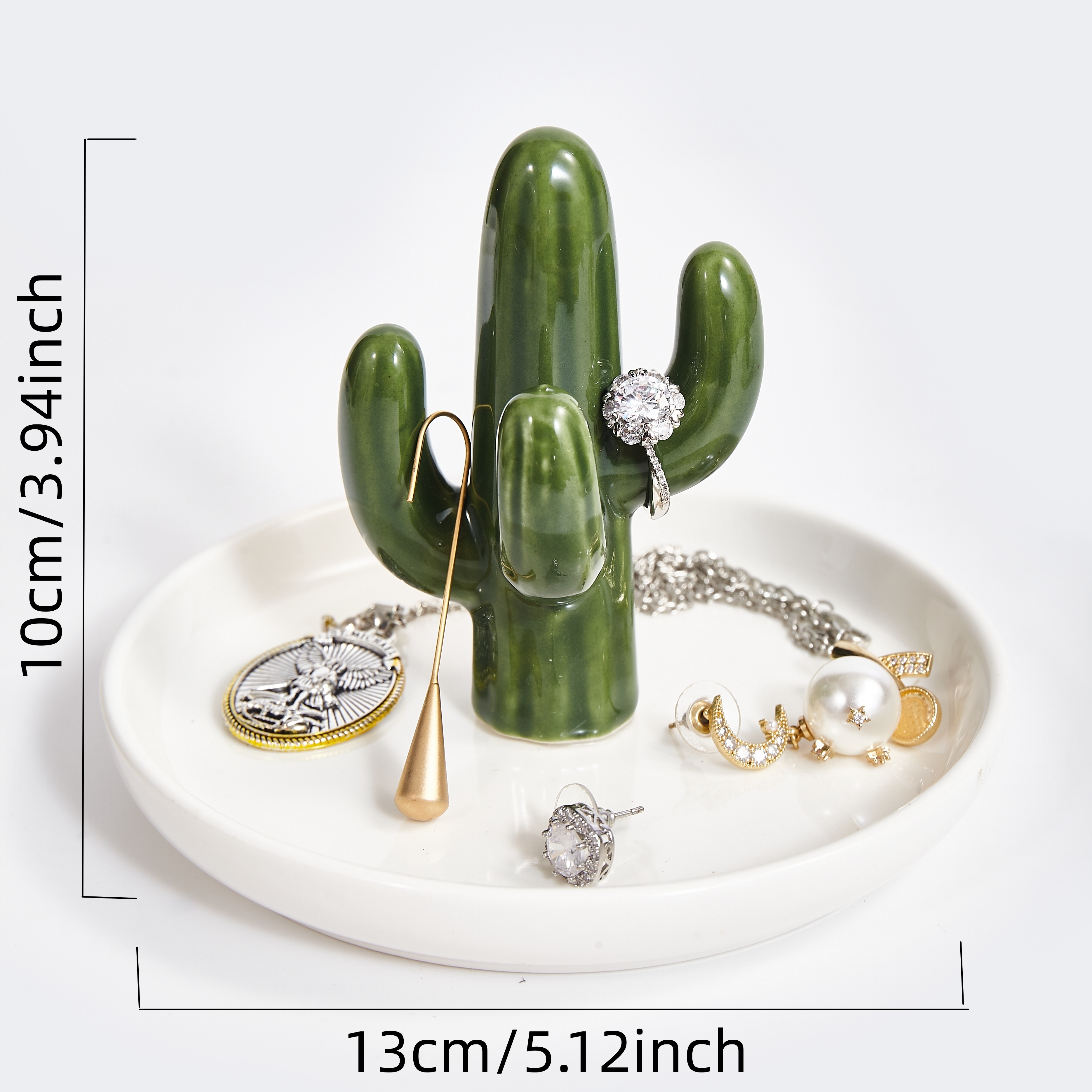 Ceramic Cactus Jewelry Tray Ring Holder For Jewelry - Temu Sweden