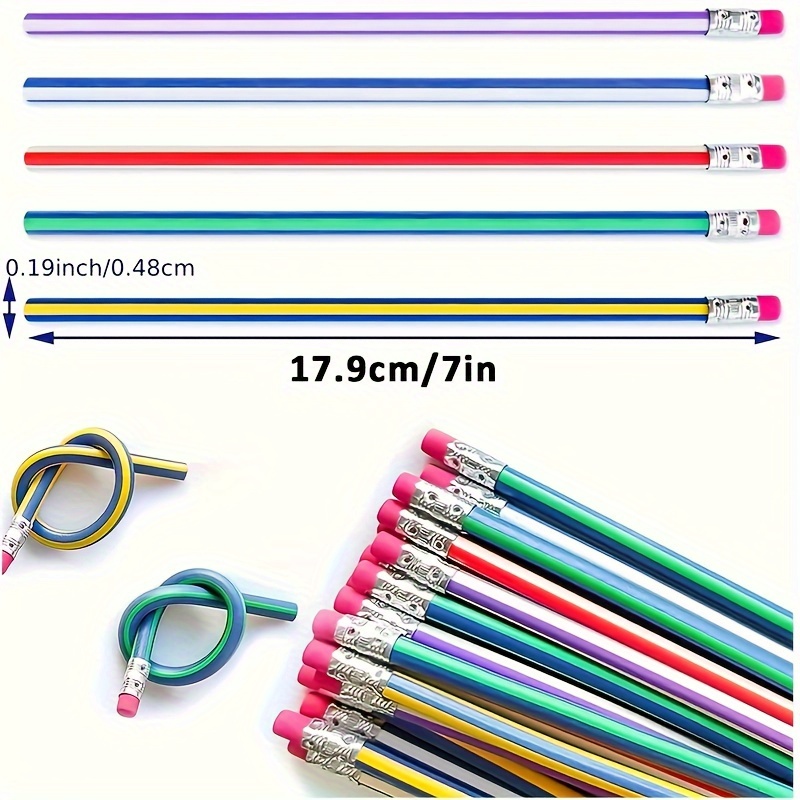 35 PCS Flexible Pencils,Soft Novelty Pencils,Soft Cool Fun Pencil