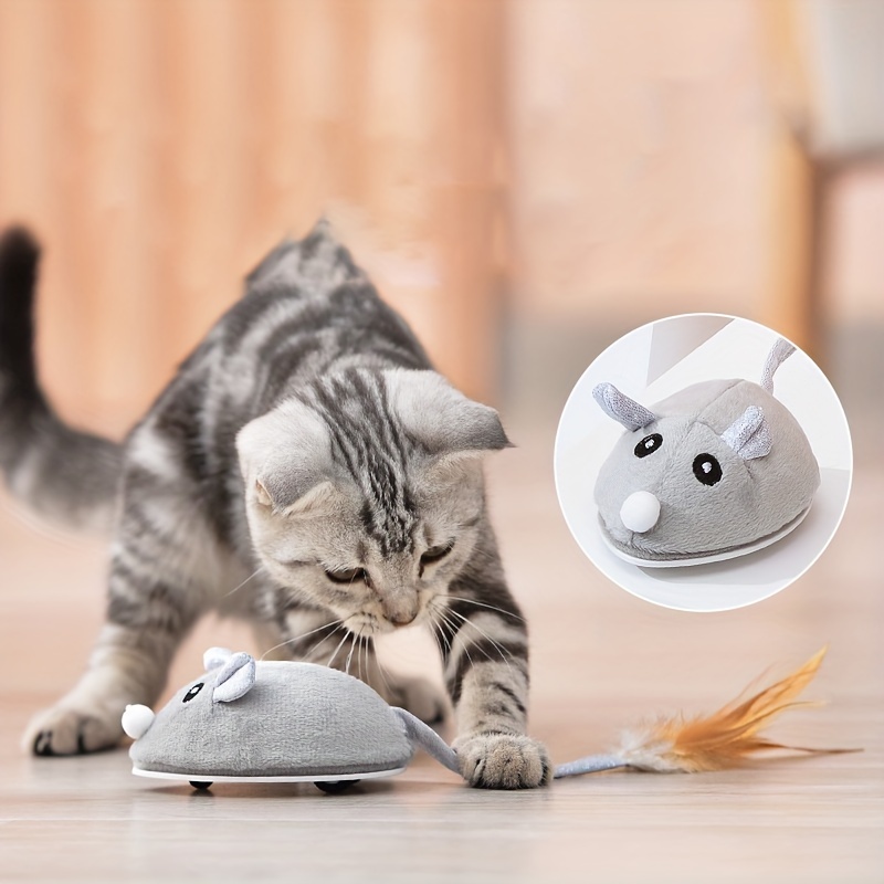 Usb Rechargeable Electric Cat Toy Crawling Mouse Flocking - Temu