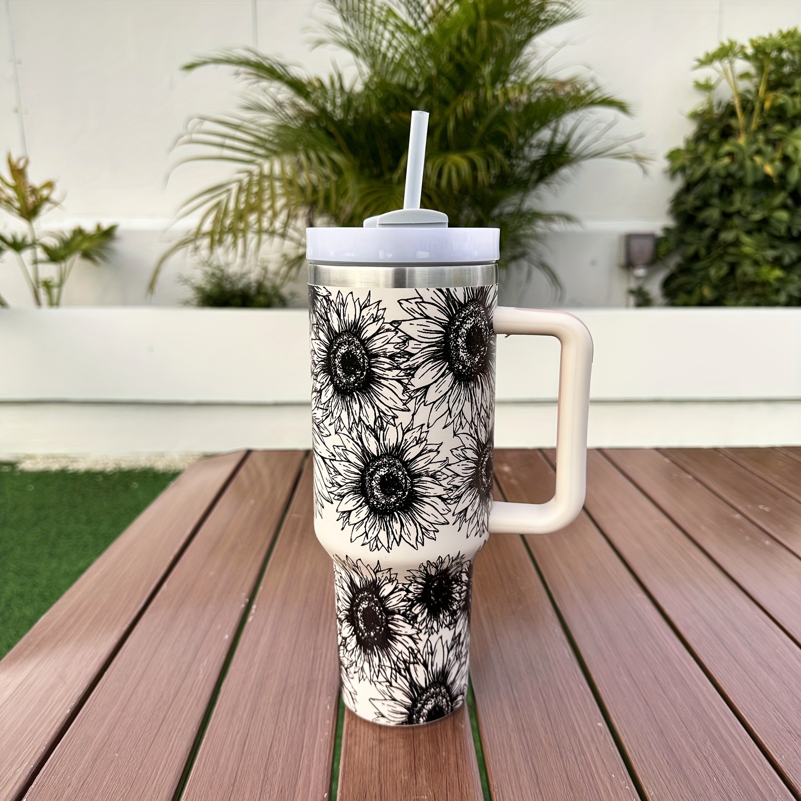 Sunflower Starbucks Tumbler Sunflower Water Bottle -  in 2023