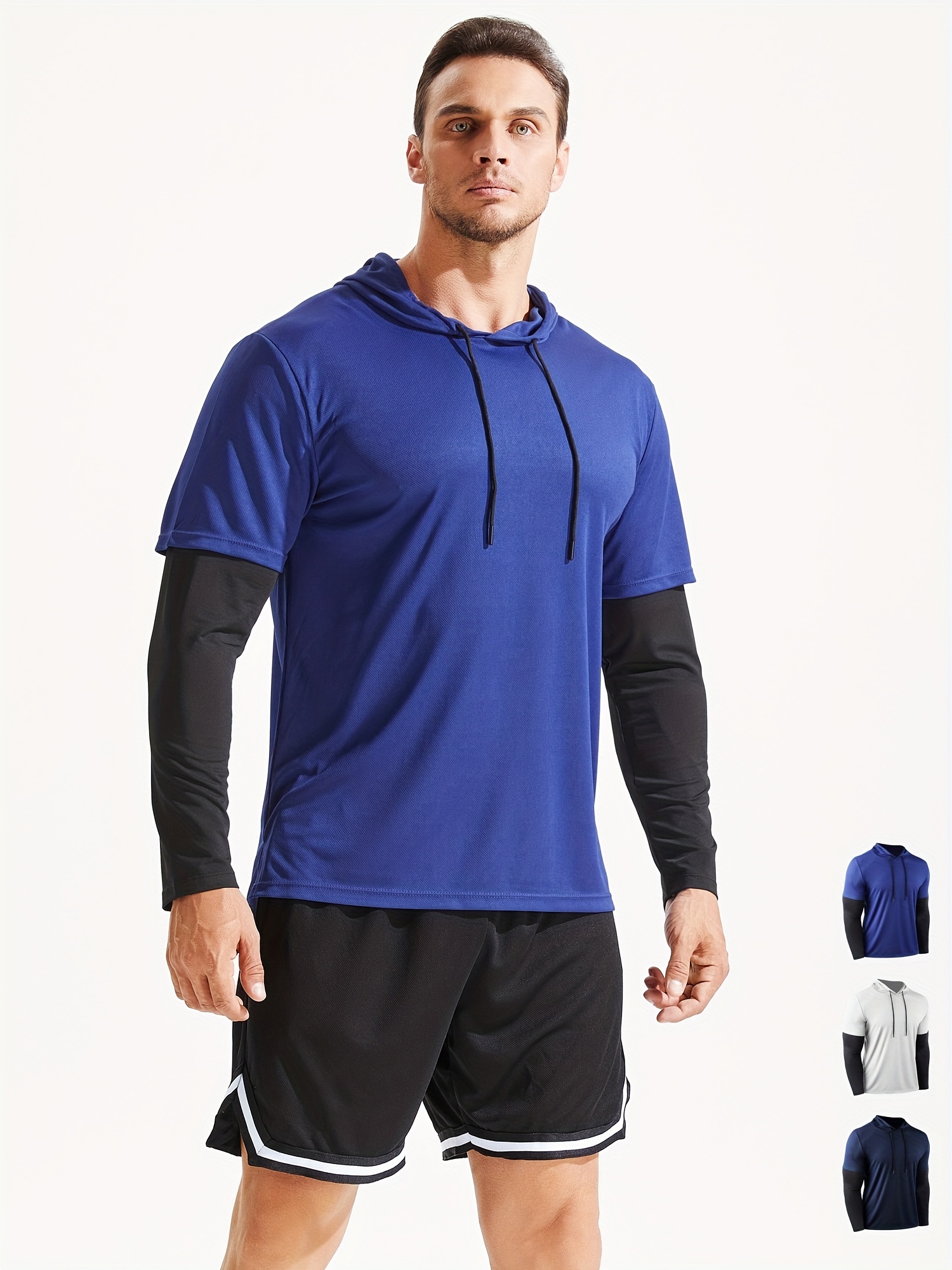 Ropa deportiva para hombre, Ropa para correr, secado rápido, tamaño grande  de los hombres de la aptitud del gimnasio, traje de chándal de los hombres  : : Moda