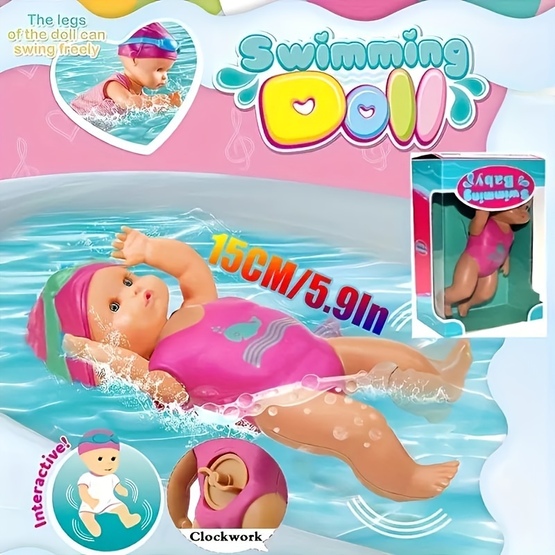 Floating Swimming Doll Children's Toy Swimming Toy Swimming Doll  Interesting Doll Bath Toy Wind-up Bath Toy Christmas Halloween Thanksgiving  Gifts