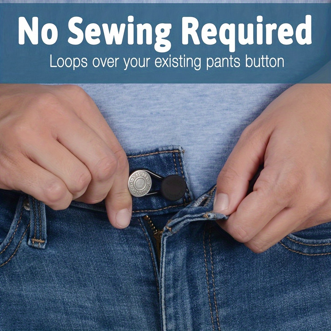 12 PCS Pants Waist Button Extender, No Sewing Instant Trousers