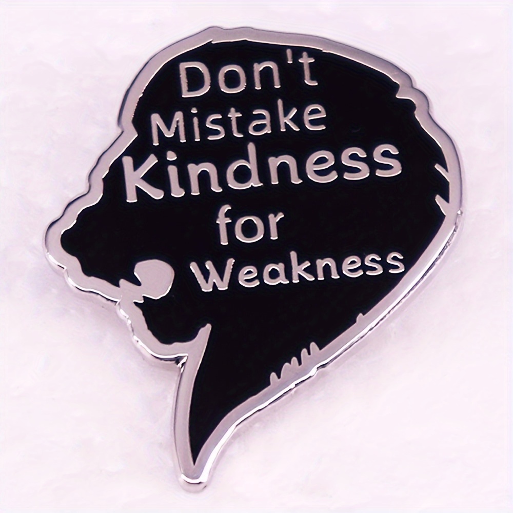 Don't Mistake Kindness Weakness Brooch Lion's Head Badge - Temu Australia