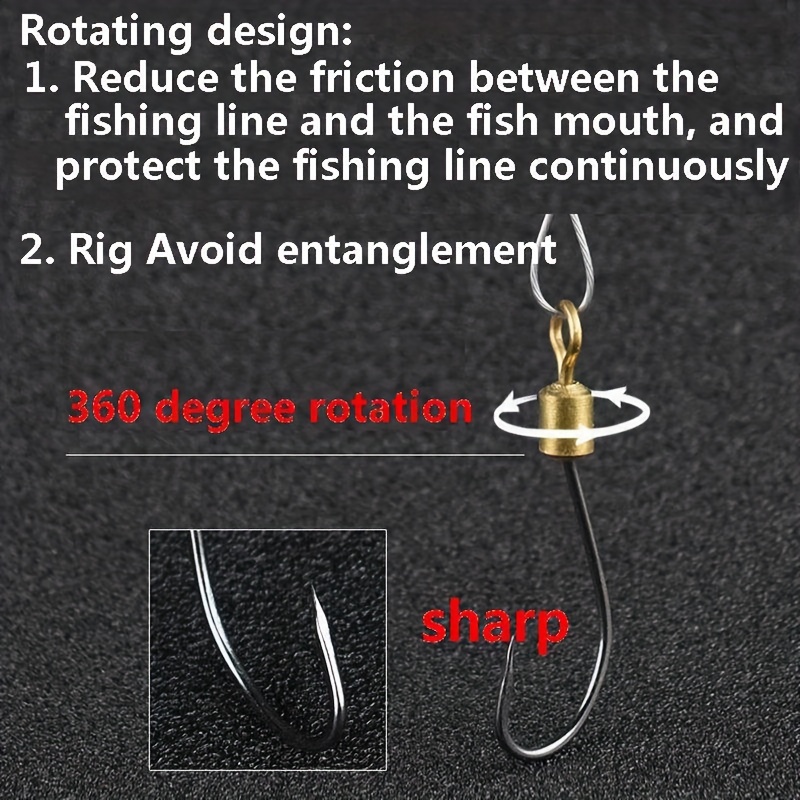 Bag Fishing Hook Rigs For Stainless Stee Wire Sharp Barbed - Temu Canada