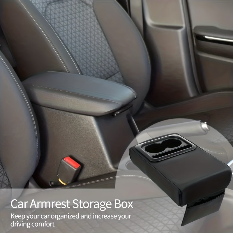 Car Armrest Box Pad Storage Car Storage Armrest Pad Central - Temu