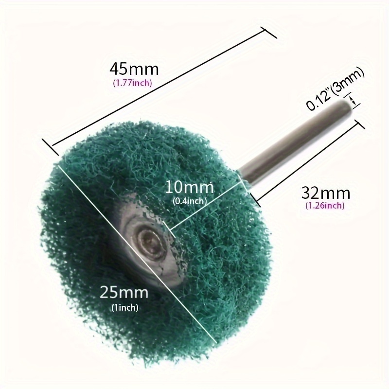 Mini Drill Abrasive Brush Shank Nylon Buffing Polishing - Temu