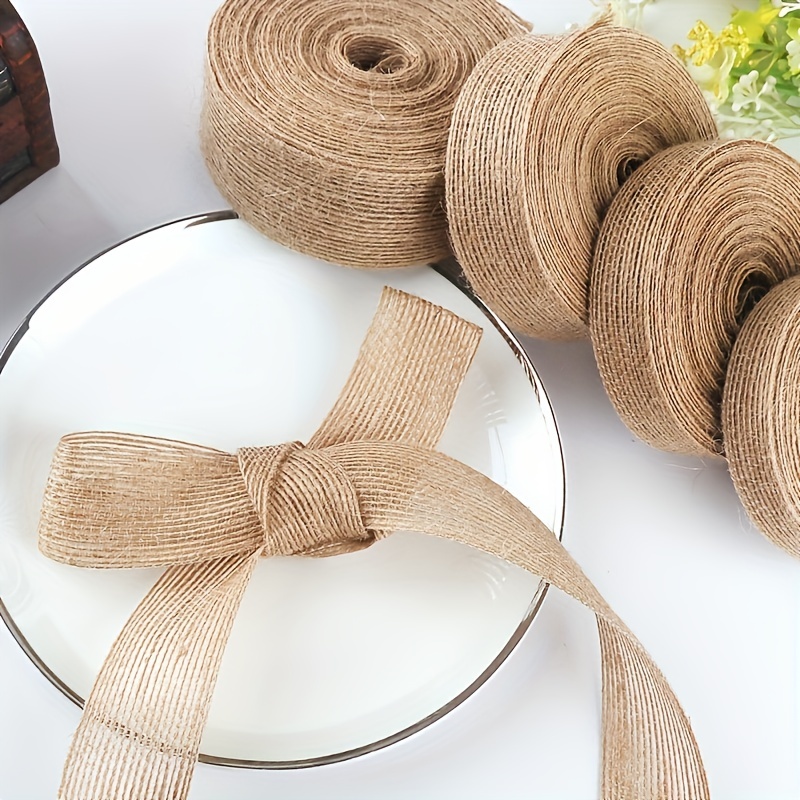 Jute Burlap Ribbon 2 Inch 2 Meter Pack 4 Craft Lace For DIY Project Gift  Wrap