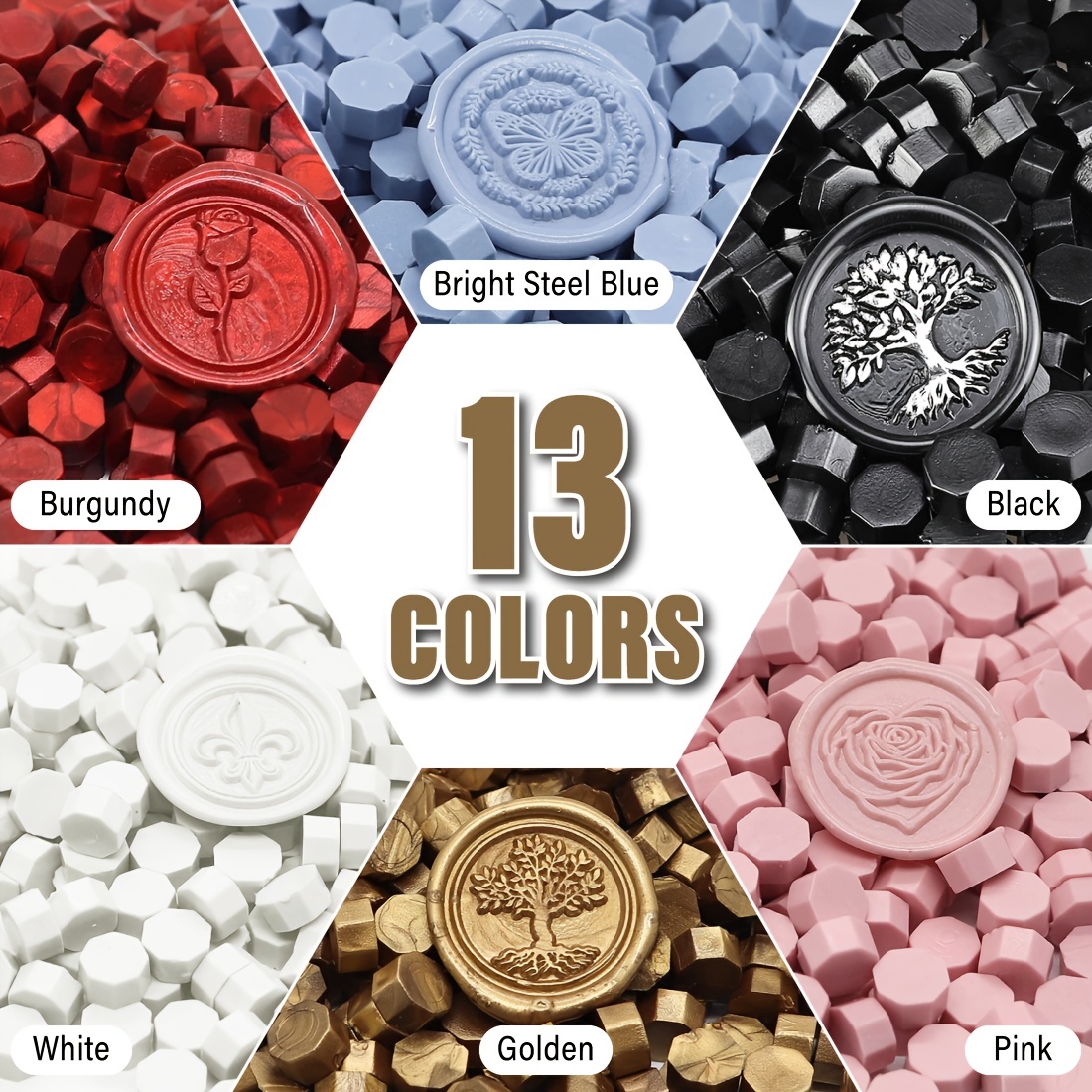 Retro 40 colors 150pcs sealing wax beads high quality for wax seal stamp  wedding invitation use