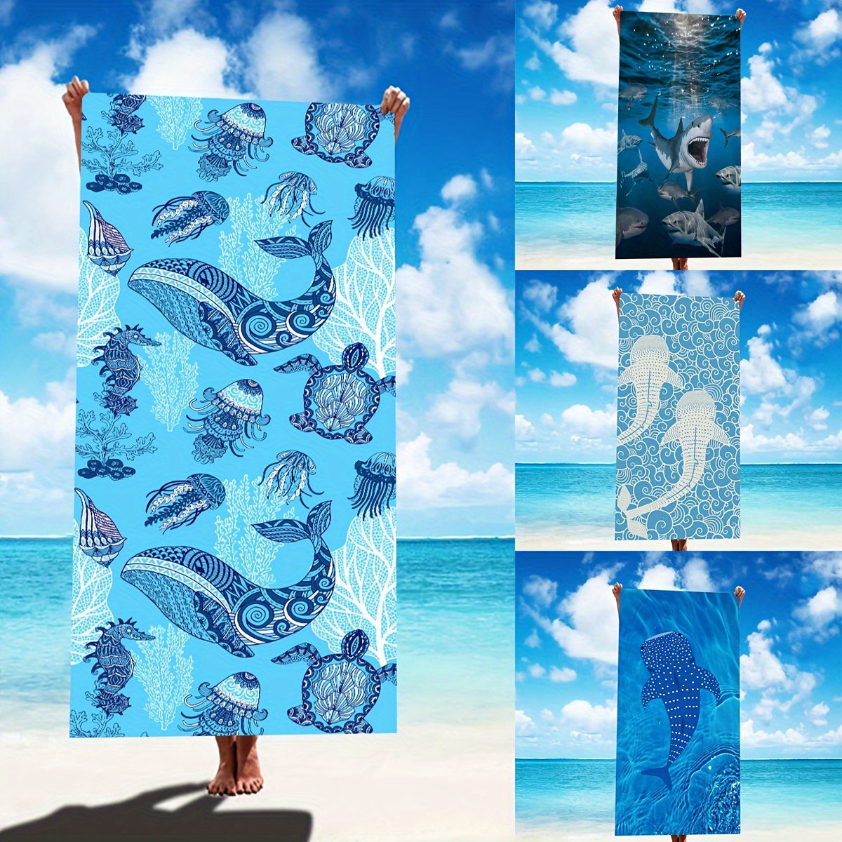 Toalla de playa grande, toalla de 30 x 60 pulgadas, toalla de baño, toalla  con estampado