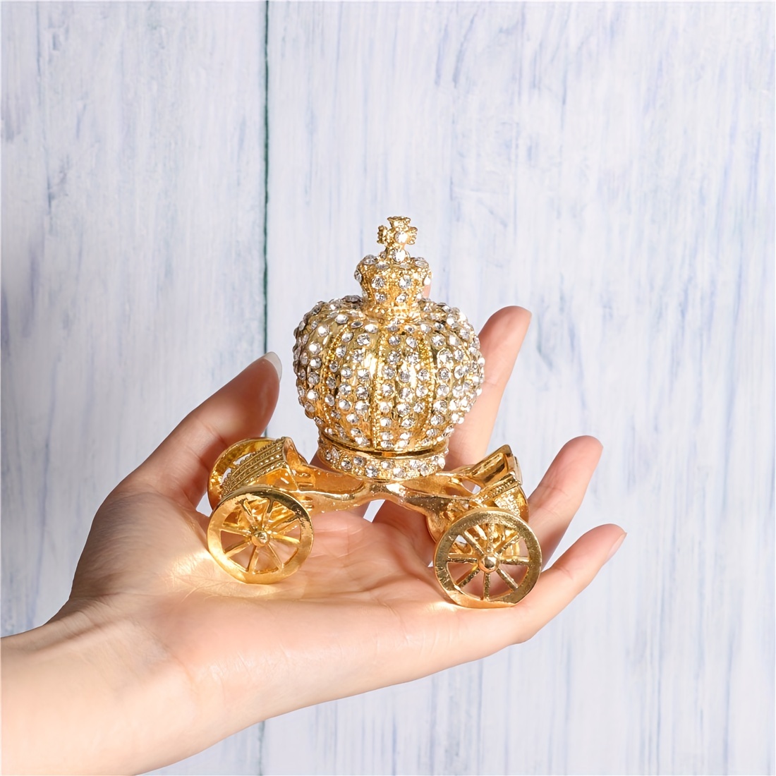 1pc Crown Carriage Figurine Decorative Jewelry Box Scatola - Temu