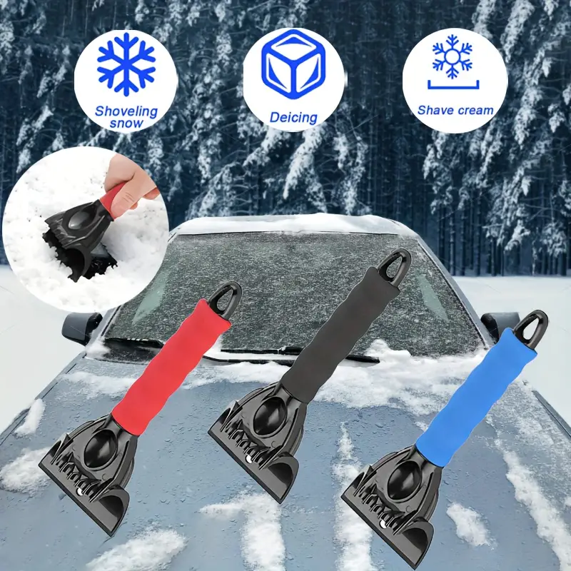 Grattoir à glace pour véhicule 1 ensemble outil de déneigement brosse à  neige ensemble de grattoir à glace pelle de nettoyage de neige