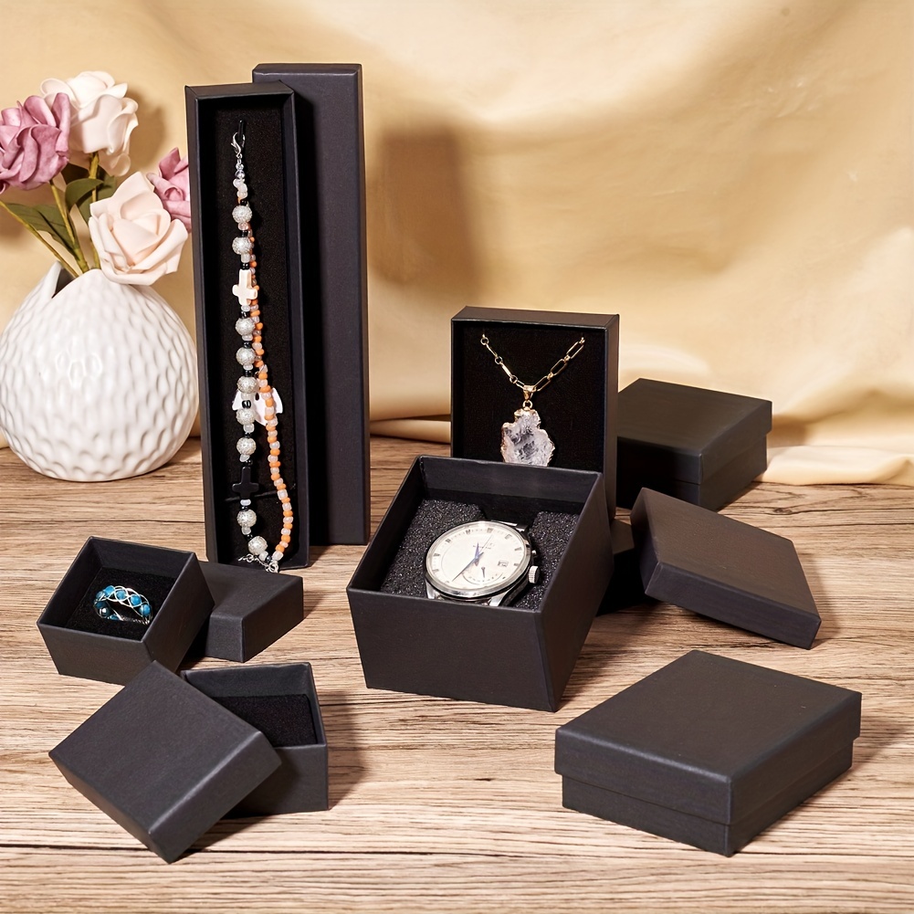 24Pcs Colored Cardboard Jewelry Box, Gift Packaging