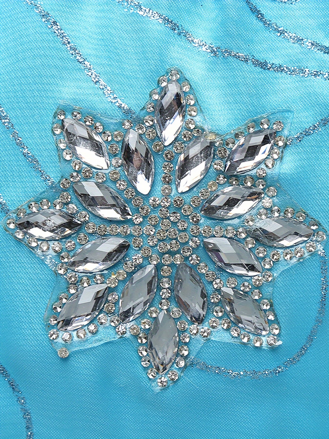 sachin and babi light blue dress Fairy Snowflake Gold Sparkle Glued Organza Dress Fabric