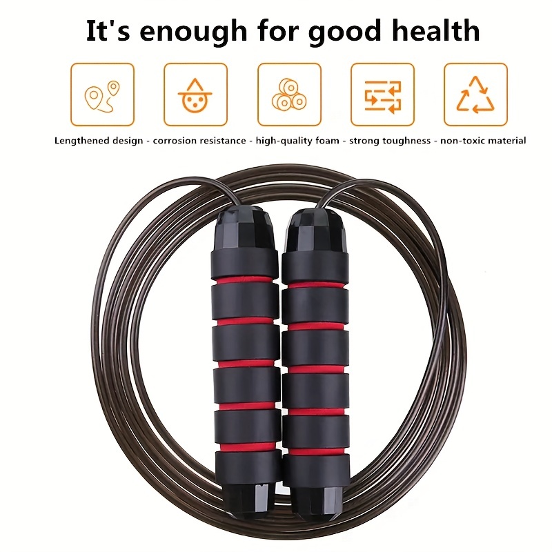 Adjustable Steel Wire Jump Rope & Resistance Band Set for Fitness Training