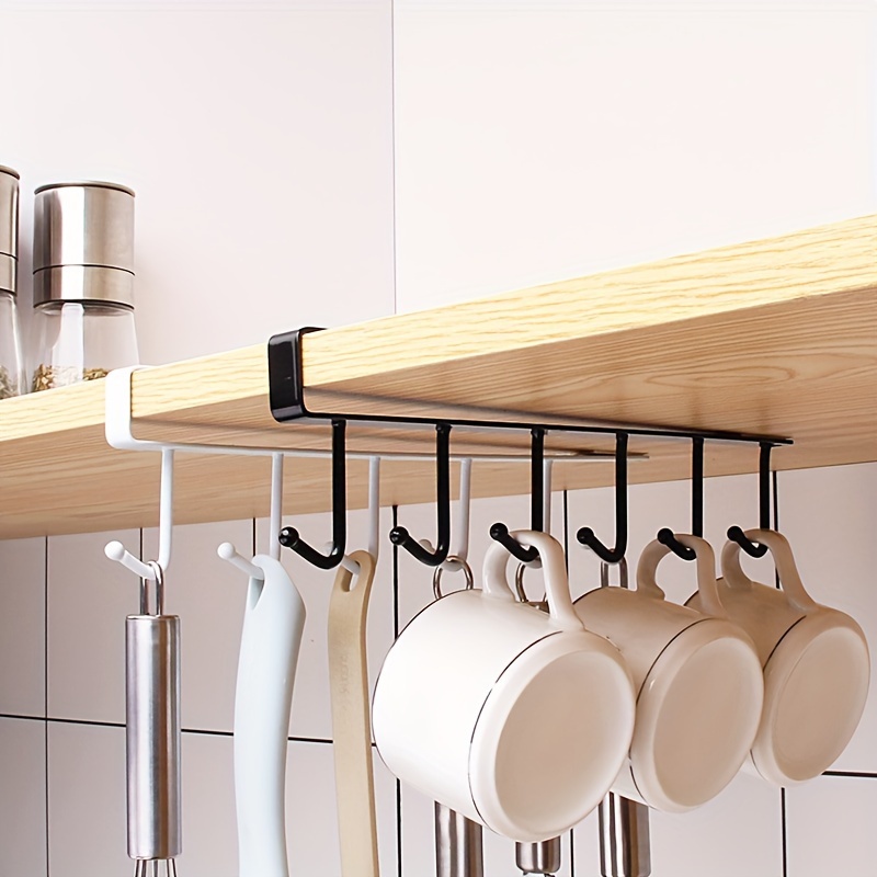 Ganchos para utensilios de cocina para restaurante, estante de  almacenamiento multifuncional para gabinete debajo de los