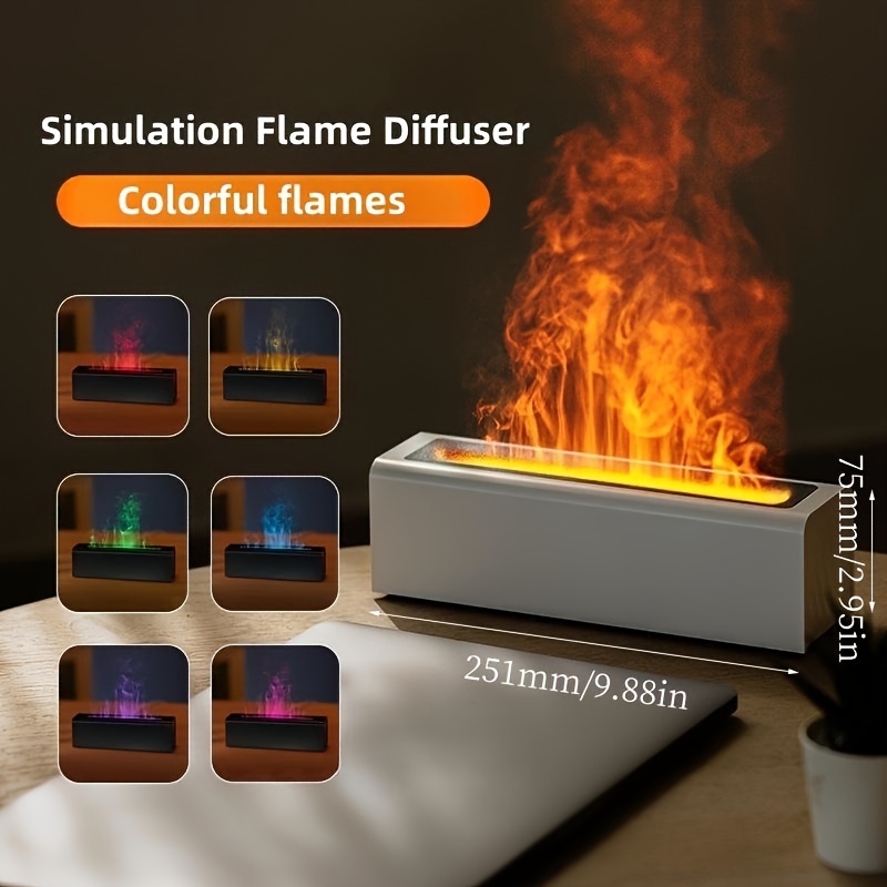 7 Colors Usb Flame Aromatherapy Diffuser And Humidifier With - Temu