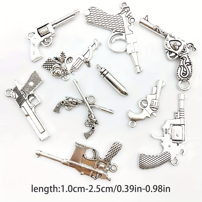 Tiny Brass Pistol Gun Charms