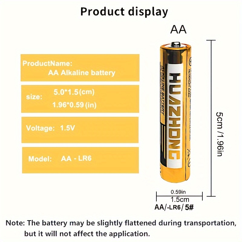 Aa Batteries Lr6 1.5v Double A Battery Alkaline Battery For - Temu