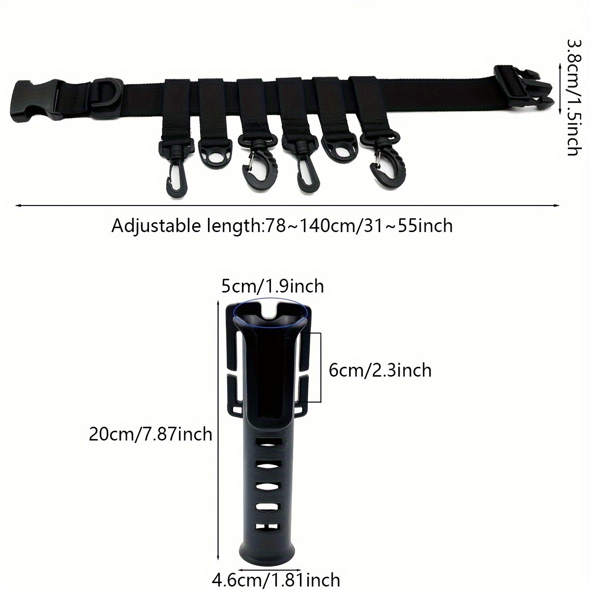 1pc Valentine's Day Multifunctional Fishing Rod Belt With 6