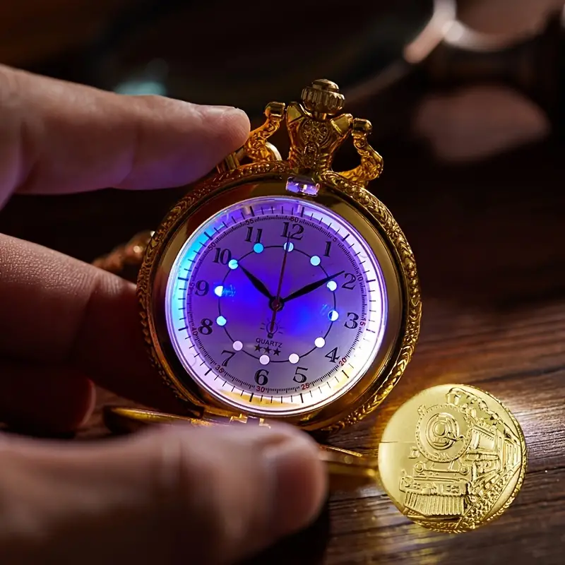 1 Pieza Reloj Bolsillo Luminoso Creativo Hombre