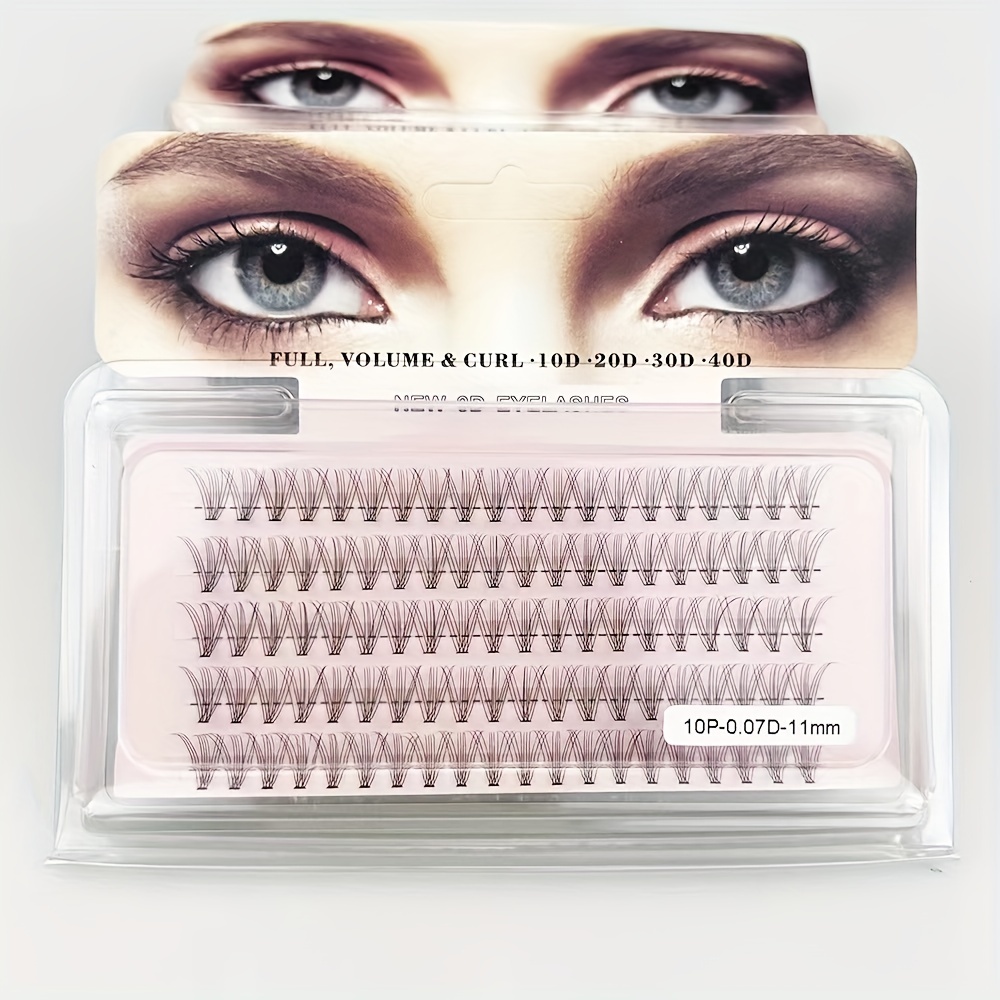 5 Rows False Eyelashes Single Cluster Pointed Base False Eyelashes