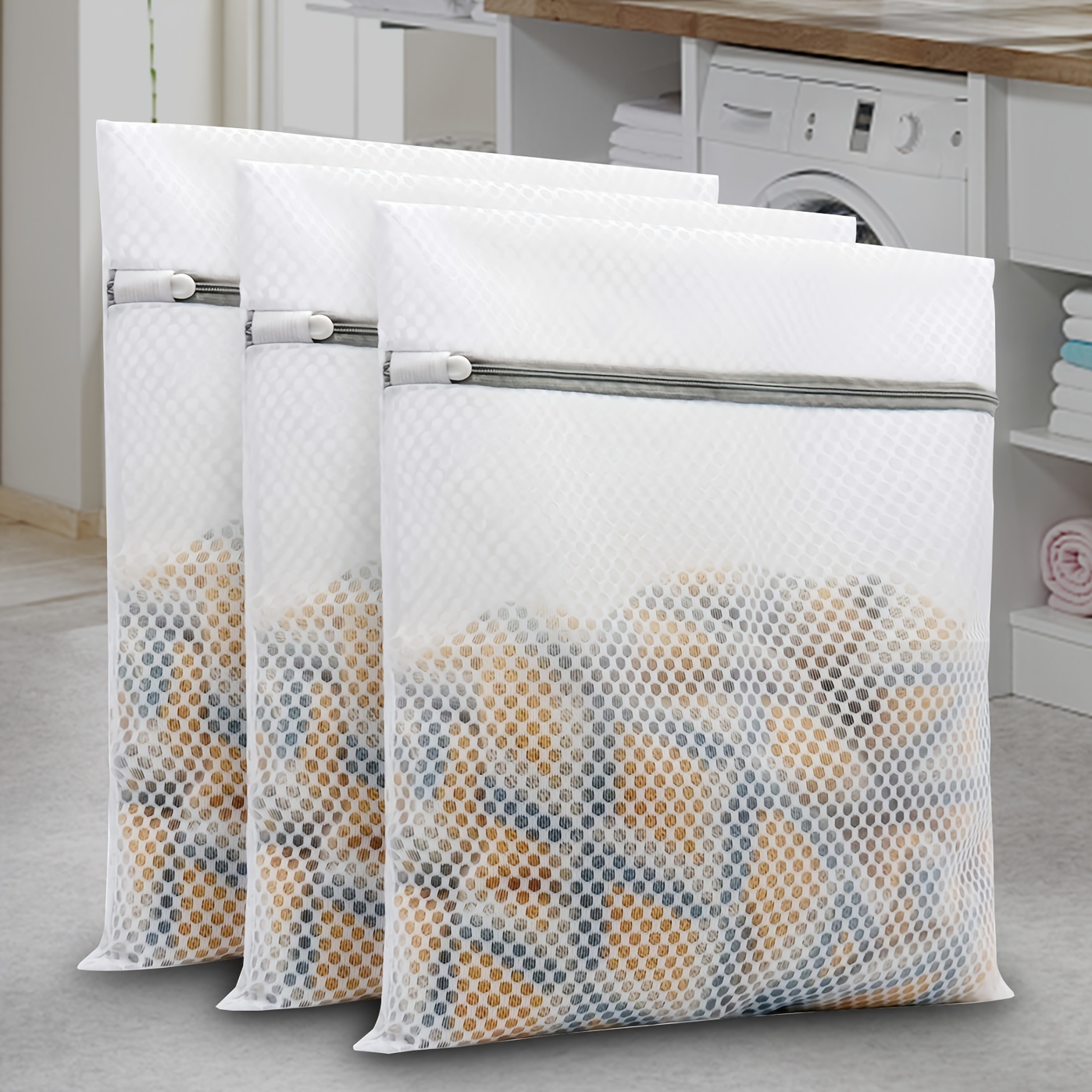  Lingerie Bags for Washing Delicates,Small Fine Mesh Laundry Bags,3Pcs(1  Large,1 Medium,1 Small) : Home & Kitchen