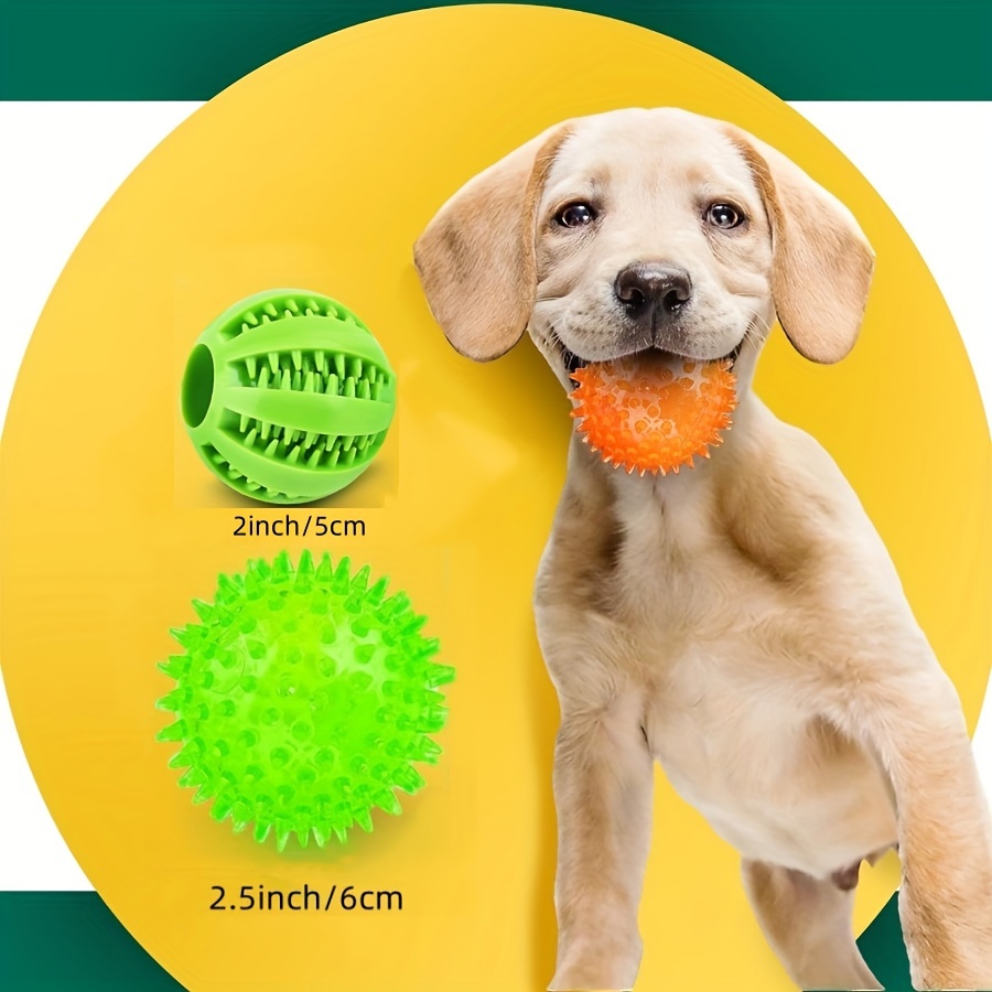 Indestructible Squeaky Dog balls Puppy Toys, Squeaky Dog Toys Puppy Chew  Toys for Teething, Interactive Dog Toys for Small Dogs, Puppy Teething Toys