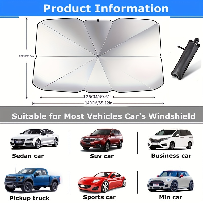 Multifunctional Umbrella Sunshade Car Sunshade Umbrella Car - Temu