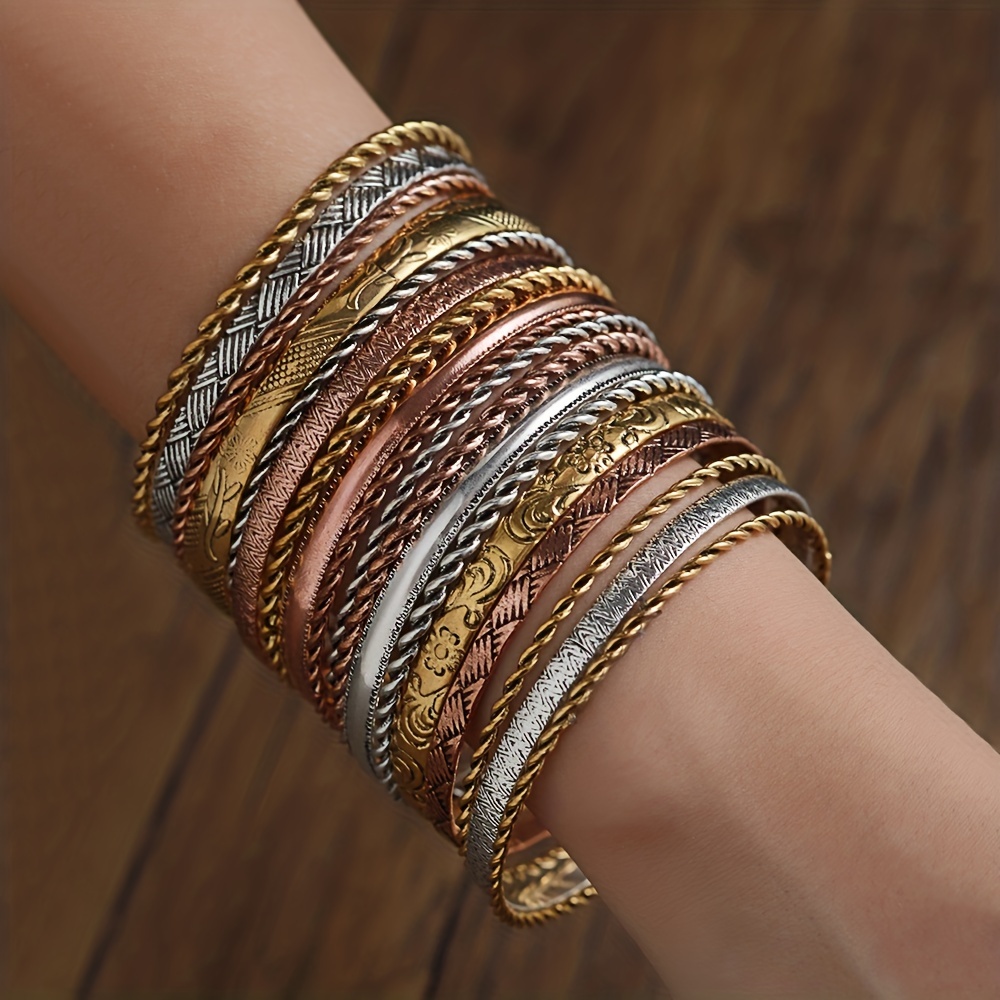 Stylish Bohemian Multilayer Bracelet Alloy Hand Jewelry - Temu
