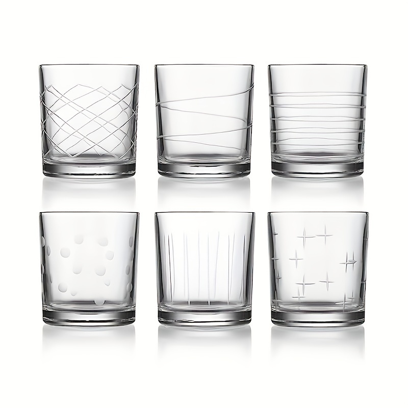 Lead-free Crystal Drinking Glasses Set - Hand-cutting Everyday Drinkware  For Cocktails, Iced Coffee, Ice Tea - Dishwasher Safe - Temu