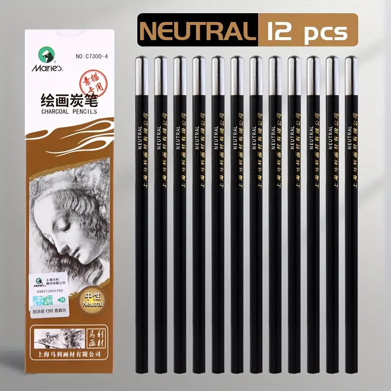 Marie's Charcoal Pencils extra Soft / Soft / Medium Art - Temu