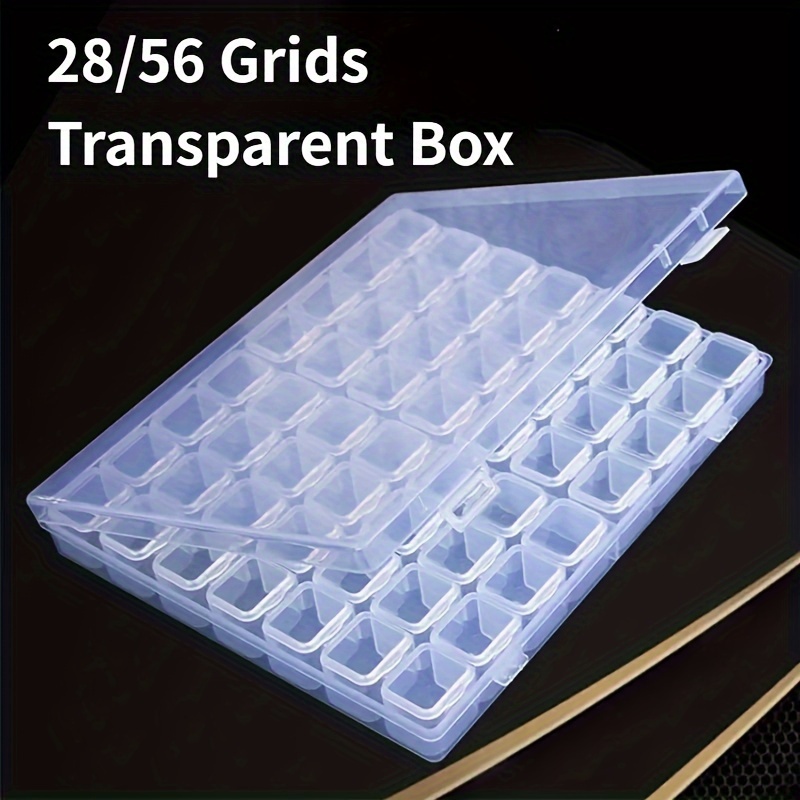 2pcs 24 Grid Storage Box Plastic Organiser Tray Clear Container