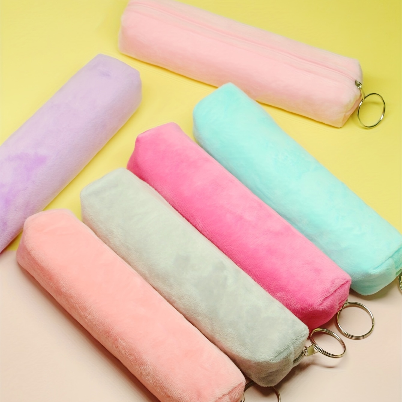 Candy Color Super Soft Pencil Case Student - Temu