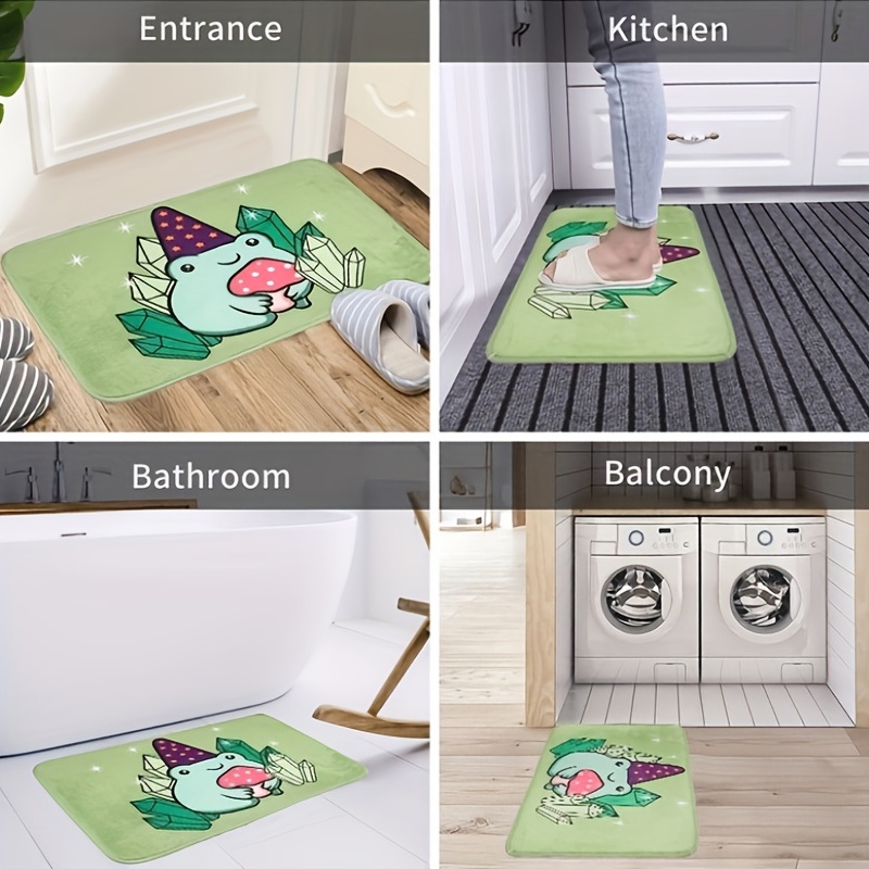 Frog Bathroom Rug Soft Carpet Toilet Kitchen Area Floor Mat Door Mats Home  Decor