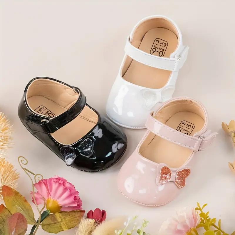 Chaussures bébé fille Bow Mary Jane avec couleurs assorties, chaussures de  fête et quotidiennes pour enfants - Temu Belgium