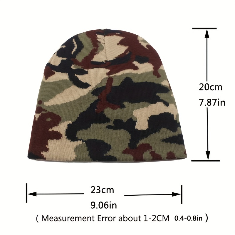 1pc Unisex Knit Soft Warm Cuffed Beanie Hat Winter Camo Hats For Men Women  Ideal Choice For Gifts - Jewelry & Accessories - Temu Canada