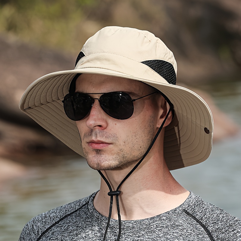 1pc Fisherman Hat For Men, Outdoor Sun Protection Foldable Bucket
