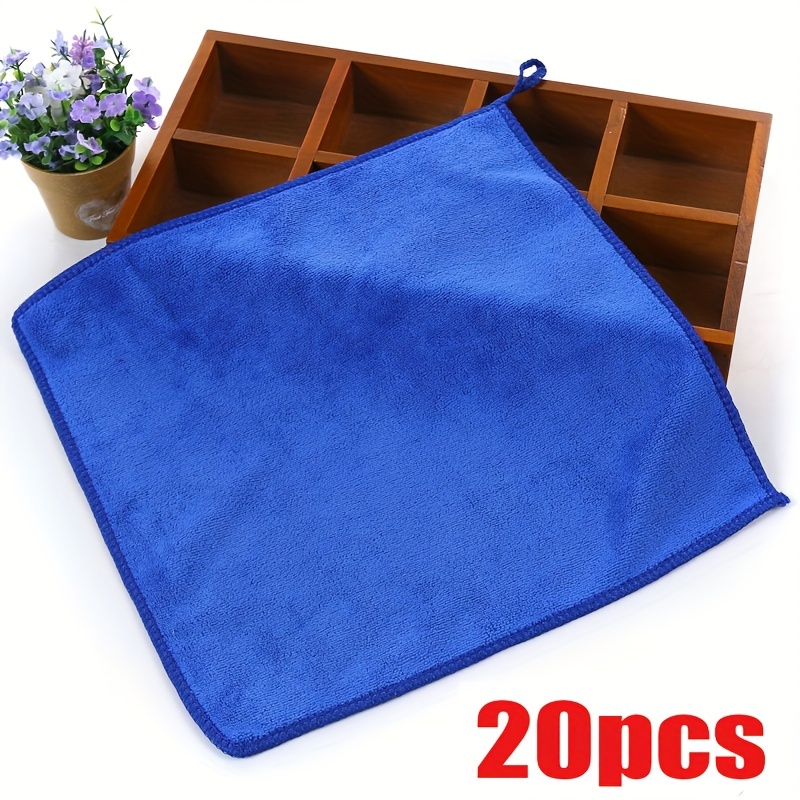 Lot de 20 Chiffons Microfibre de Nettoyage, Ultra Absorbant Serviettes en  Microfibre, Séchage Rapide Doux et Réutilisable, pour Lavage de Voiture,  Cuisine, Domestique, 28 x 38 cm, 260 GSM