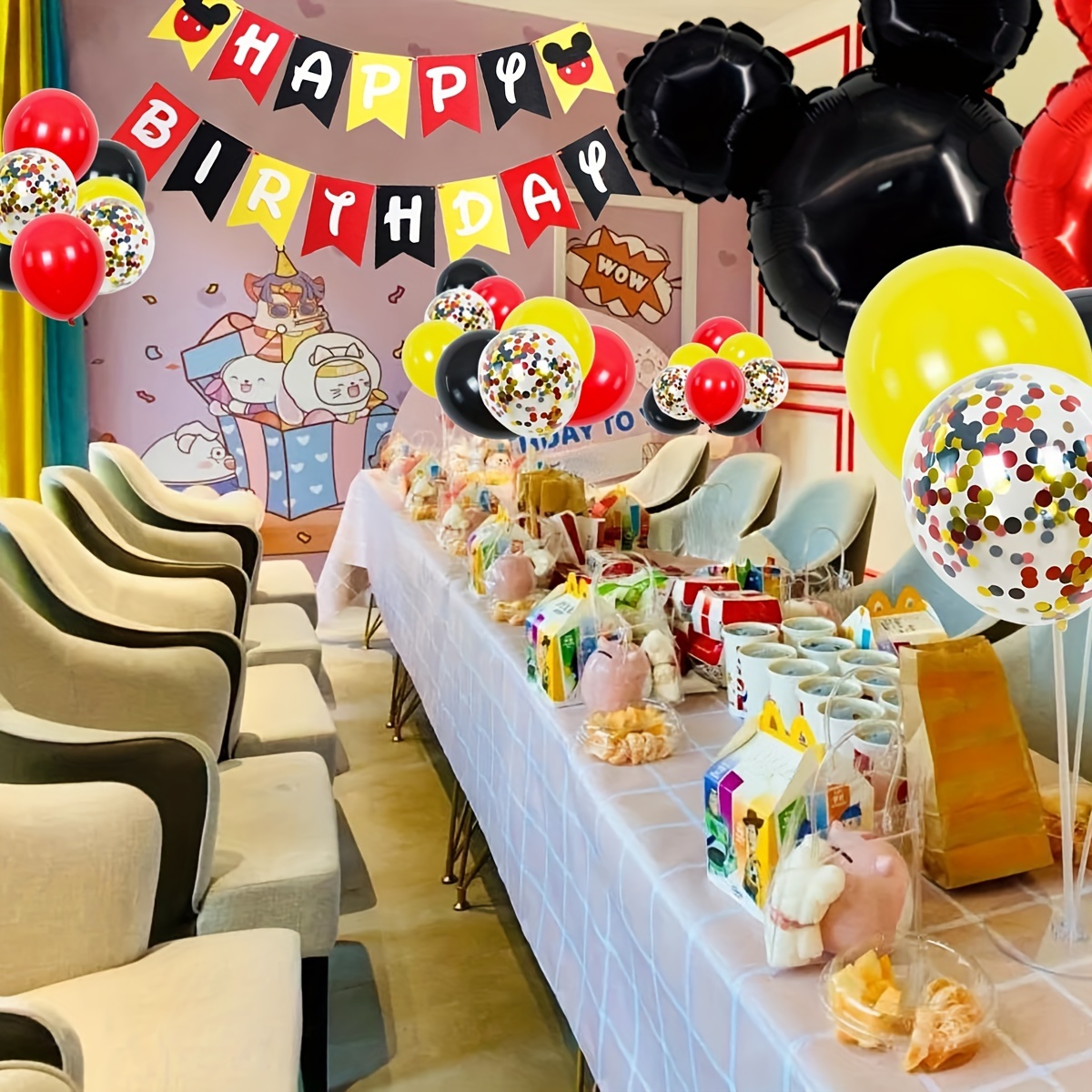 Glittery Birthday Themed Decor  Balloon Party Decorations in