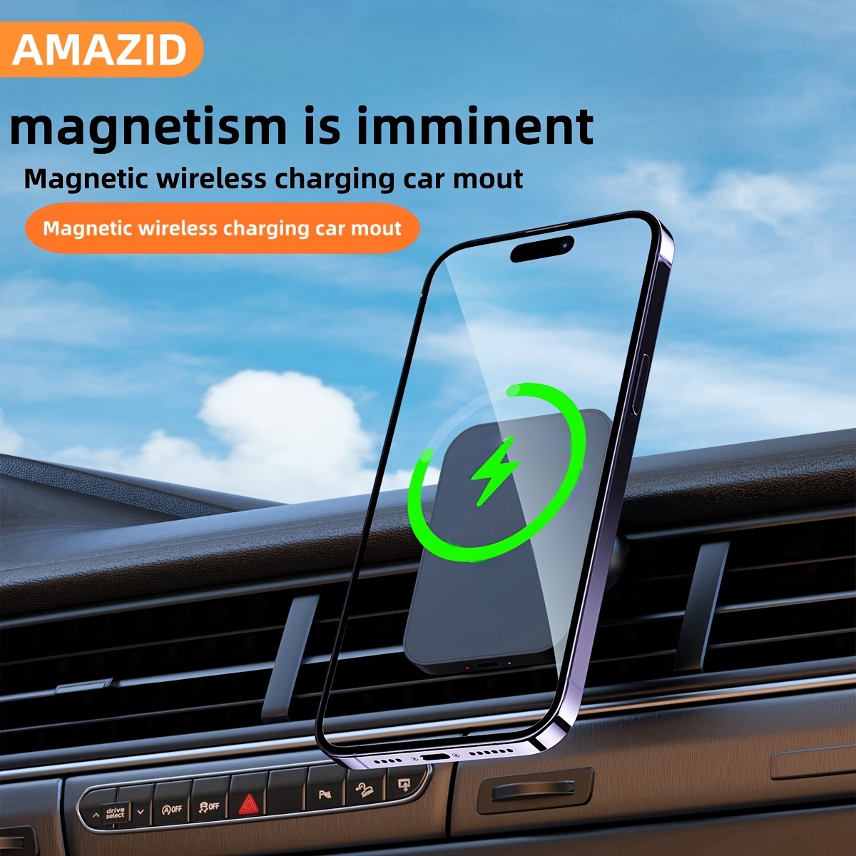 Fast Charging Magsafe Car Mount Iphone 14 13 12 Air Vent - Temu