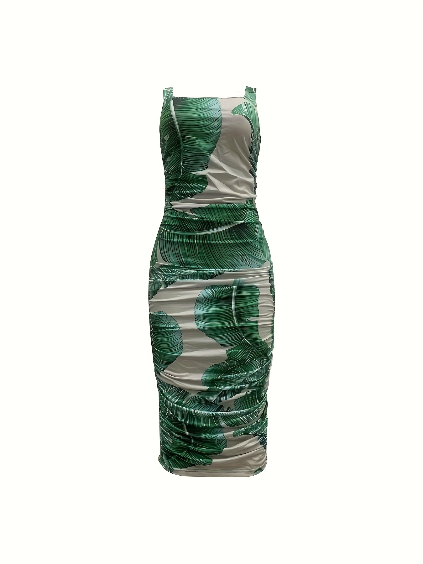 Camo Print Bodycon Dress Party Wear Ruched Sleeveless Dress - Temu