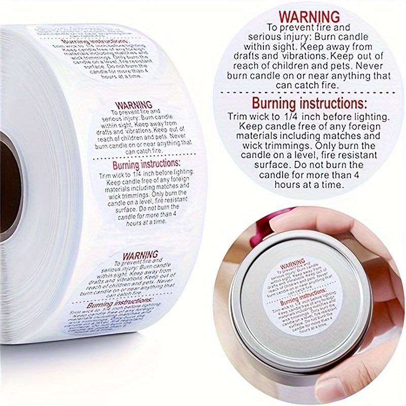 Candle Warning Labels - Temu