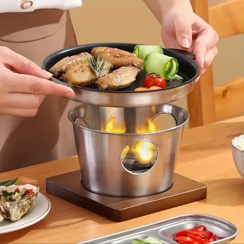 1pc Mini Alcohol Real Fire Grill Table Top Portable - Temu