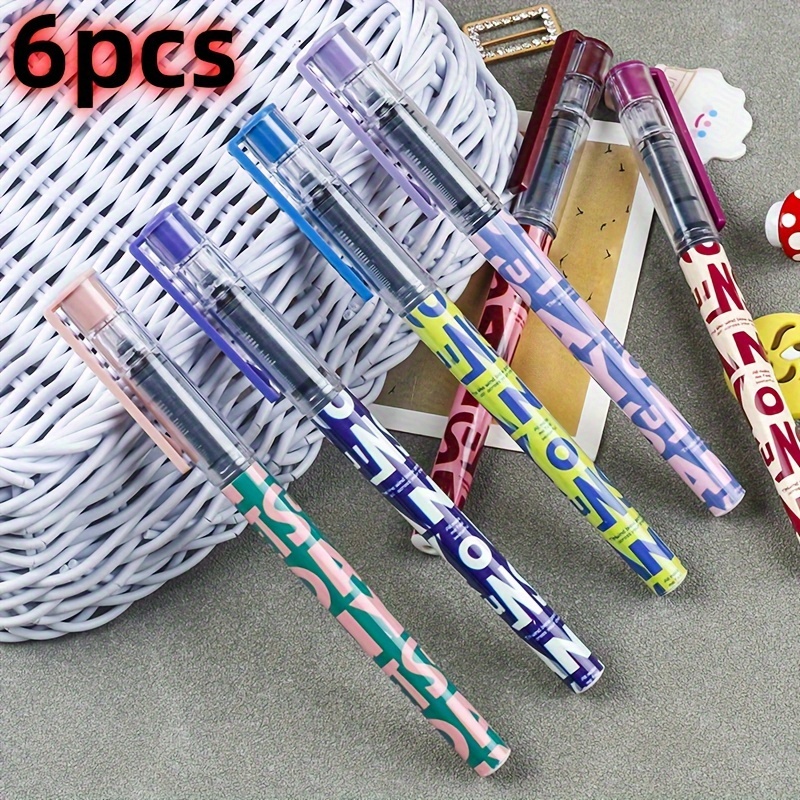 9Pcs Gel Pens Large-Capacity Gel Pen Creative Morandi Hand Account Pen  Retro Cap Color Gel Pen Office Supplies Water-Based Signature Pen